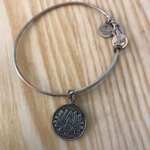 Alex and Ani Lotus Bangle Bracelet - Silver